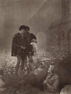 Hamlet et les Fossoyeurs, Reproduction of a painting of Hamlet and the gravediggers by
