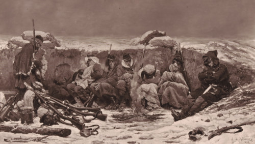 Une tranchée devant Paris - Décembre 1870, Reproduction of Une tranchée devant Paris by Alphonse de