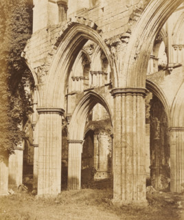 Interior of the choir of the Fountains Abbey near Ripon, photograph, page, photographer: Joseph
