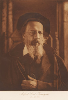 Portrait of Alfred Tennyson, Alfred Lord Tennyson, page, photomechanical print, inscription: