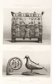 13th-century French reliquary, a 12th-century part of a bishop's staff and a 13th-century sculpture