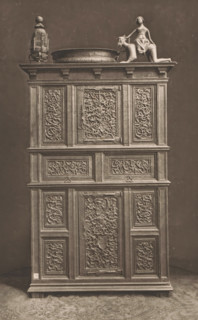 15th century German wooden cabinet, at the 1877 Exposition Rétrospective in Lyon, France, page,