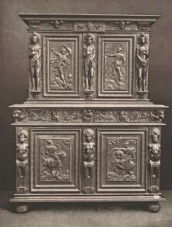 16th century French wooden cabinet, at the 1877 Exposition Rétrospective in Lyon, France, page,