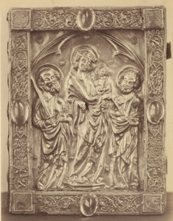 Book binding with Mary and Child and Peter and Paul from the Basilica of Our Lady in Tongeren,