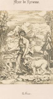 Photo reproduction of an engraving of Kracht by Marco Dente, La Force, Marc Antoine Raimondi,