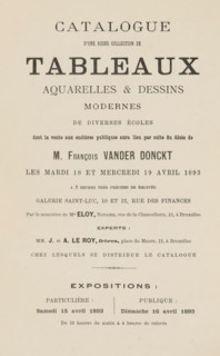Catalogue d'une riche collection de tableaux aquarelles & dessins modernes de diverses écoles,