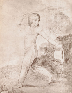 Photo reproduction of a drawing depicting a portrait of Francis George Hare, reproduction, page,