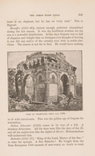 Tomb at Champaner, Gujarat, India, page, photomechanical print, caption: 'TOMB AT CHAMPANIR, CIRCA