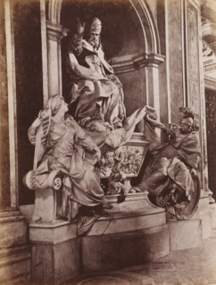 Sculpture of Pope Gregory XIII by Camillo Rusconi St. Peter's Basilica in Vatican City, photograph,