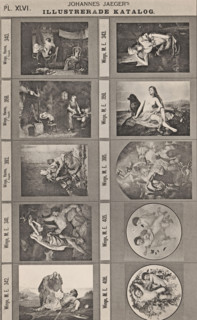 Photo reproduction of ten paintings with mainly mythological scenes, Johannes Jaeger's Illustrerade