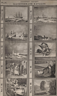 Photo reproduction of ten paintings, Johannes Jaeger's Illustrerade Catalog, reproduction, page,