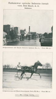 View of a running horse and a jockey, page, photomechanical print, inscription: 'Rathenower
