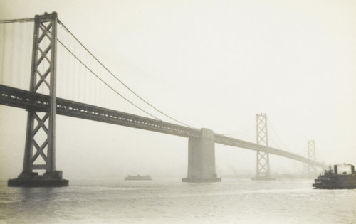 Oakland Bridge, San Francisco, photograph, title: 'OAKLAND BRIDGE, SAN FRANCISCO', photographer: