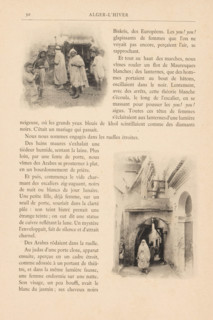 People in a street in the Kasbah of Algiers, Algeria, page, photomechanical print, maker: Jules