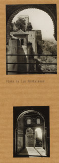 Alhambra, photograph, Sheet with two photographs from the study collection of the Art History