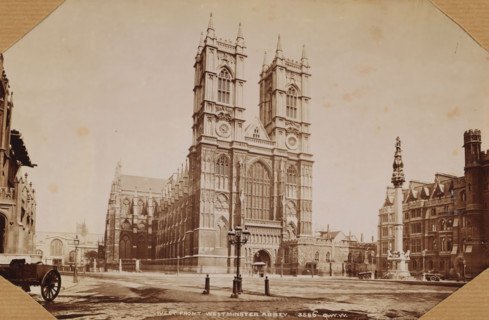 London. Westminster Abbey, photograph, 1850 - 1900, photographer, paper, albumen print, height 130