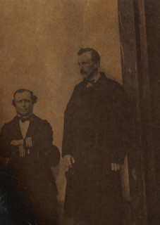 Self-portrait with unknown man (left), Two white men, one sitting one standing (former title),