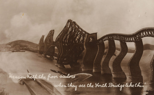 Heaven help the poor sailors when they see the Forth Bridge like this!, Davidson's Real