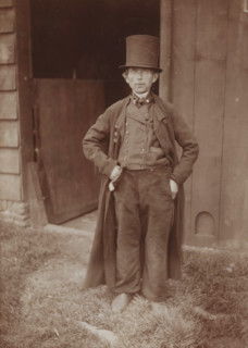 The brother of the corpse', man with top hat in Nunspeet, photograph, title: 'The brother of the