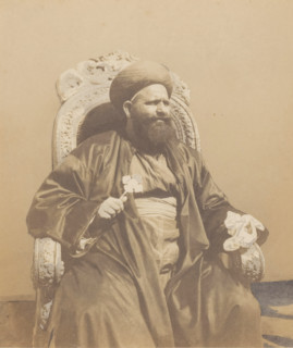 Portrait of a Coptic Patriarch in Cairo, photograph, inscription: '1859 La patriarche des Koptes au