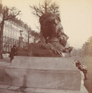 Tuileries, photograph, Paris, c. 1900, photographer, paper, pasteboard, baryta paper, daylight