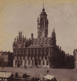 View of the town hall of Middelburg, Town Hall in Middelburg, Views and landscapes in Europe,