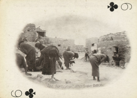 Six of clubs with purification after a 'snake dance', 'The Purification' after Snake Dance,