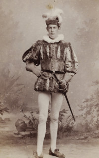 Portrait of a young man, identified as AL van Haaften, album page, photograph, carte-de-visite,