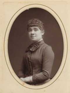 Portrait of a young woman, album page, photograph, cabinet photograph, This photo is part of an