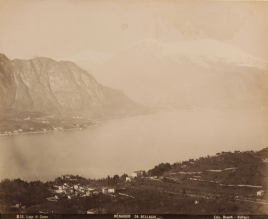 View of Menaggio from Bellagio, album page, photograph, This photo is part of an album.,