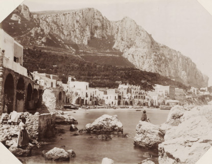 Island Capri, Capri la Marina Grande, View of the Marina Grande of Capri, photograph, Part of Album