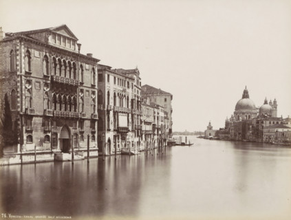 Venezia - Grand Canal from the Accademia, Grand Canal., Grand Canal with palaces, the Basilica of