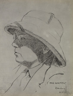 Portrait of (presumably) Hans Martin, album page, photograph, reproduction, Album page with a