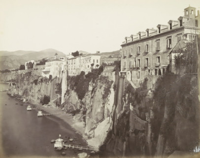 Sorrento!, Houses along a cliff in Sorrento, photograph, Part of Travel album with photos of sights