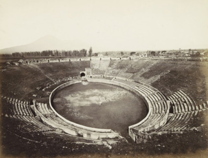 Interior of the amphitheater of Pompeii, Pompei: Amphitheatre. (pour 20 mille spectators)