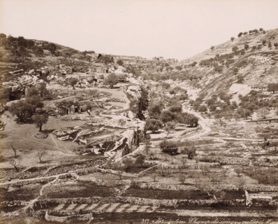 View of the Valley of Hinnom near Jerusalem, Jérusalem, Champ du sang ou vallée de Hinn,