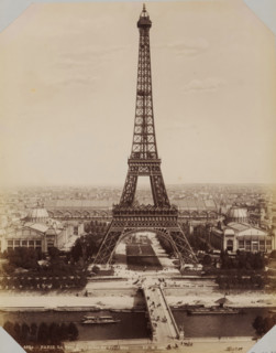 View of the Eiffel Tower, album cover, photograph, This photo is part of an album., retailer's