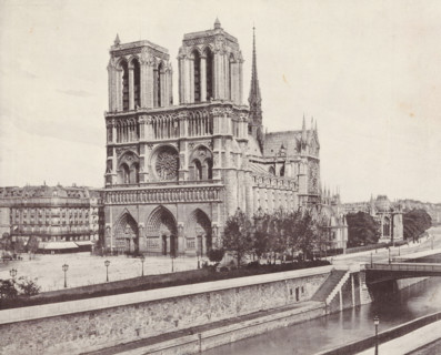 Notre-Dame of Paris, album page, photomechanical print, This print is part of an album., maker:
