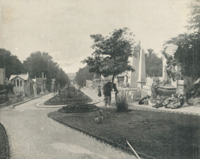 Père-Lachaise in Paris, album page, photomechanical print, This print is part of an album., maker: