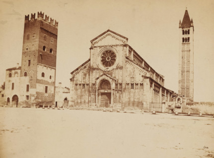Verona. S. Zeno, View of the San Zeno in Verona, photograph, number: '644', inscription: 'n 8443,