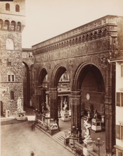 Loggia dell'Orgagna, View of the Loggia dei Lanzi in Florence, Italy, Firenze, photograph, number: