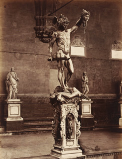 Sculpture Perseus by Benvenuto Cellini in the Loggia de Lanzi in Florence, Italy, Il Perseo del
