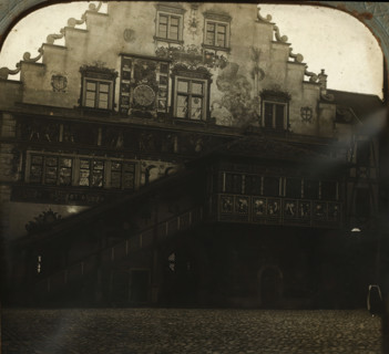 Rear facade of the Lindau town hall, Rathhaus in Lindau, Hinterseite, stereograph, number: '759.',
