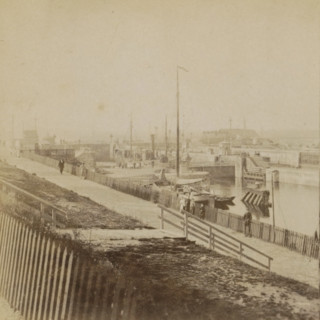 View of the harbor and locks of IJmuiden, IJmuiden, Collection A, Geographical sculpture gallery,