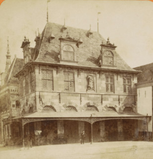 Horn. Roodenstein et le Waag, View of the Waag in Hoorn, Vues de Hollande, stereograph,