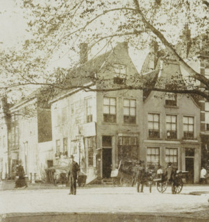 Street scene in The Hague, Hague, stereograph, photographer: Wilhelm Frederick Antonius Delboy, The
