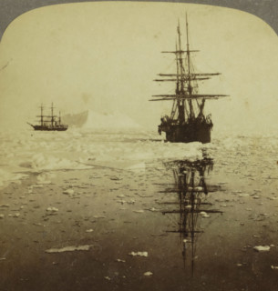 Whalers 'Diana' and 'Nova Zembla' sailing near Dexterity Harbour, Baffin Island, Whalers 'Diana'
