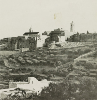 Bethlehem, View of Bethlehem, stereograph, address: 'Parklaan 49, HAARLEM, (Holland)', inscription: