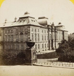 Dresde (Saxe), palais japonais, vu du jardin, Japanese palace in Dresden, Allemagne au stéréoscope,