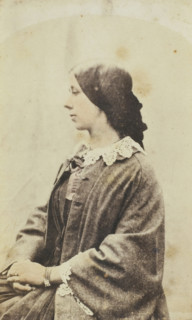 Portrait of an unknown woman, photograph, France, 1840 - 1870, photographer, paper, salted paper